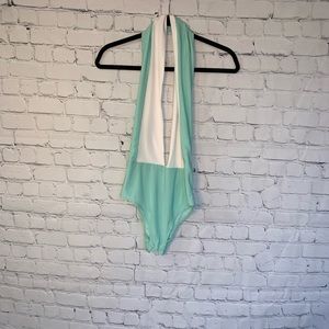 Deep V cut body suit